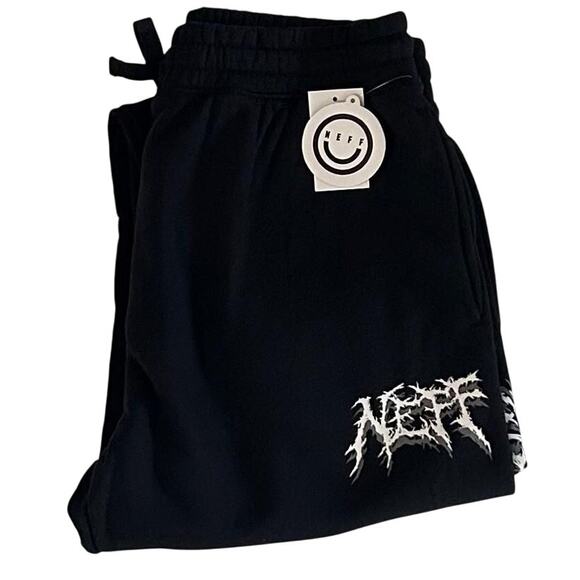 Mens Classic Y2k Neff Weird Times Sweatpants Jogger - Black, Medium NWT - Picture 2 of 11